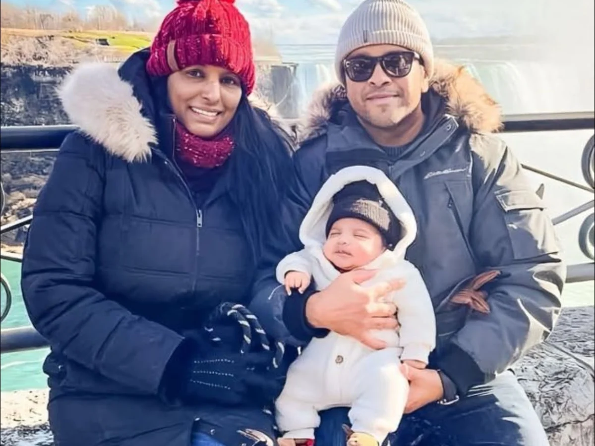Jay Perera with family